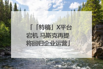 「特稿」X平台宕机 马斯克再提将回归企业运营