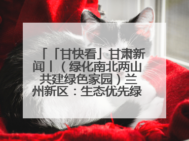 「甘快看」甘肃新闻丨（绿化南北两山 共建绿色家园）兰州新区：生态优先绿色发展 打造生态环保示范区