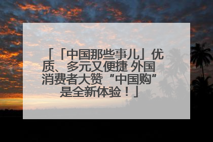 「中国那些事儿」优质、多元又便捷 外国消费者大赞“中国购”是全新体验！