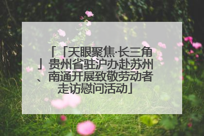 「天眼聚焦·长三角」贵州省驻沪办赴苏州、南通开展致敬劳动者走访慰问活动