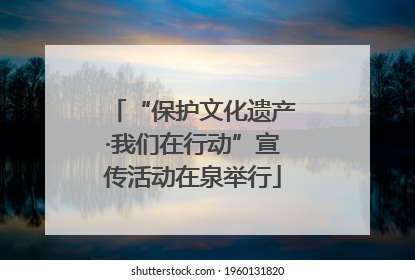 “保护文化遗产·我们在行动”宣传活动在泉举行