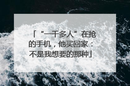 “一千多人”在抢的手机，他买回家：不是我想要的那种