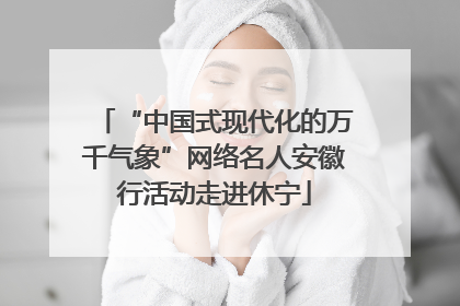 “中国式现代化的万千气象”网络名人安徽行活动走进休宁