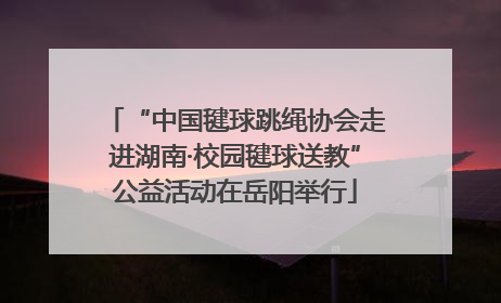 “中国毽球跳绳协会走进湖南·校园毽球送教”公益活动在岳阳举行