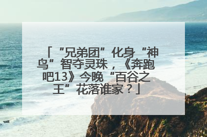 “兄弟团”化身“神鸟”智夺灵珠，《奔跑吧13》今晚“百谷之王”花落谁家？