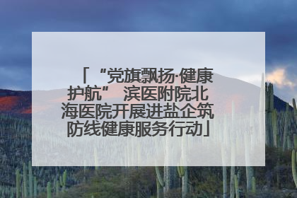 “党旗飘扬·健康护航” 滨医附院北海医院开展进盐企筑防线健康服务行动