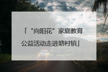 “向阳花”家庭教育公益活动走进塘村镇