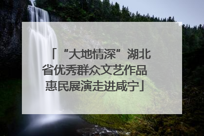 “大地情深”湖北省优秀群众文艺作品惠民展演走进咸宁