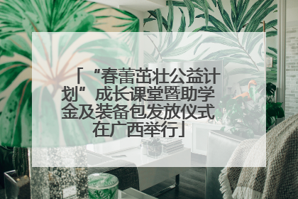 “春蕾茁壮公益计划”成长课堂暨助学金及装备包发放仪式在广西举行