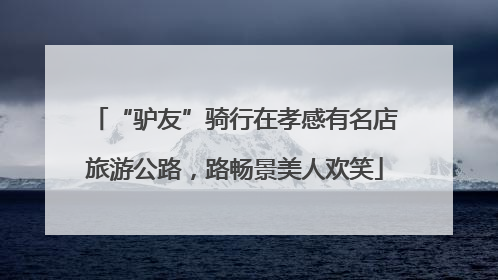 “驴友”骑行在孝感有名店旅游公路，路畅景美人欢笑