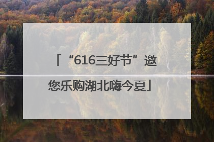 “616三好节”邀您乐购湖北嗨今夏