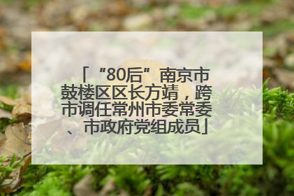 “80后”南京市鼓楼区区长方靖，跨市调任常州市委常委、市政府党组成员