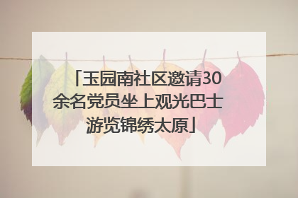玉园南社区邀请30余名党员坐上观光巴士 游览锦绣太原