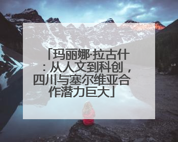 玛丽娜·拉古什：从人文到科创，四川与塞尔维亚合作潜力巨大