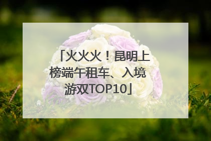 火火火！昆明上榜端午租车、入境游双TOP10