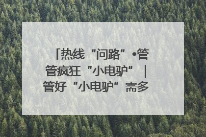 热线“问路”•管管疯狂“小电驴”｜管好“小电驴”需多部门形成合力
