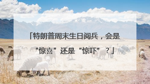 特朗普周末生日阅兵，会是“惊喜”还是“惊吓”？