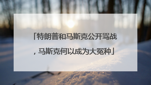 特朗普和马斯克公开骂战，马斯克何以成为大冤种