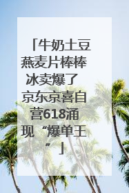 牛奶土豆燕麦片棒棒冰卖爆了 京东京喜自营618涌现“爆单王”