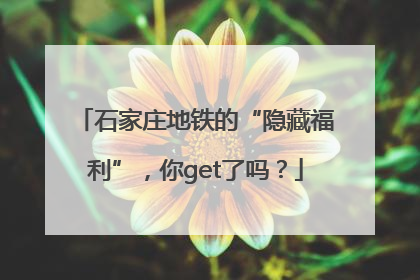 石家庄地铁的“隐藏福利”，你get了吗？