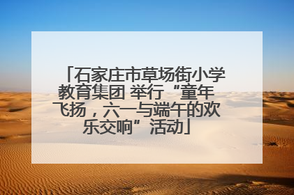 石家庄市草场街小学教育集团 举行“童年飞扬，六一与端午的欢乐交响”活动