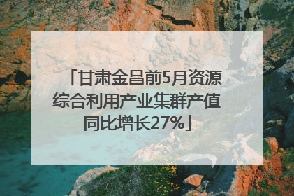 甘肃金昌前5月资源综合利用产业集群产值同比增长27%