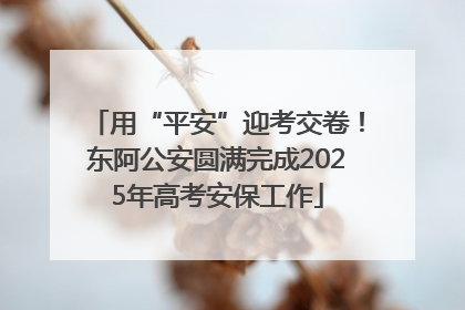 用“平安”迎考交卷！东阿公安圆满完成2025年高考安保工作