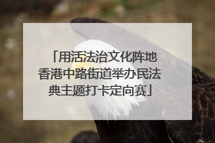 用活法治文化阵地 香港中路街道举办民法典主题打卡定向赛