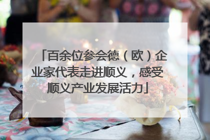 百余位参会德（欧）企业家代表走进顺义，感受顺义产业发展活力