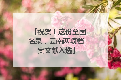 祝贺！这份全国名录，云南两项档案文献入选