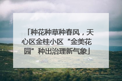 种花种草种春风，天心区金桂小区“金美花园”种出治理新气象