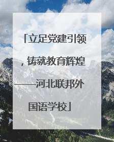 立足党建引领，铸就教育辉煌——河北联邦外国语学校