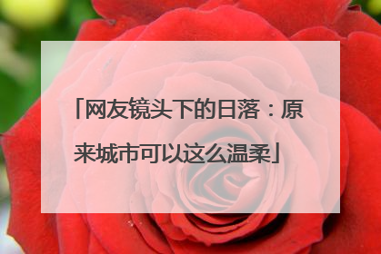 网友镜头下的日落：原来城市可以这么温柔