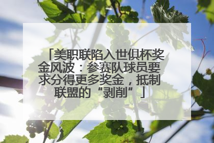 美职联陷入世俱杯奖金风波：参赛队球员要求分得更多奖金，抵制联盟的“剥削”