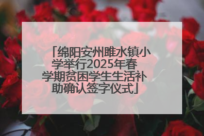绵阳安州雎水镇小学举行2025年春学期贫困学生生活补助确认签字仪式