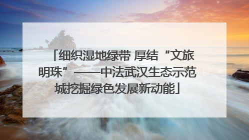 细织湿地绿带 厚结“文旅明珠”——中法武汉生态示范城挖掘绿色发展新动能