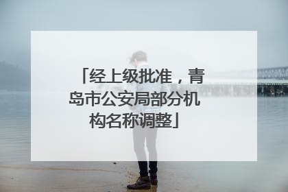经上级批准，青岛市公安局部分机构名称调整