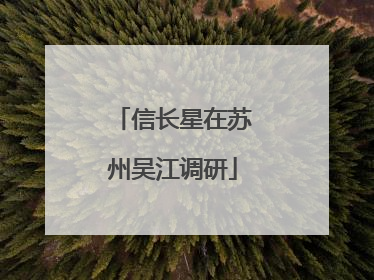信长星在苏州吴江调研