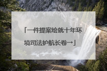 一件提案绘就十年环境司法护航长卷→