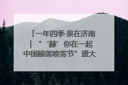 一年四季·泉在济南｜“‘赫’你在一起 中国颐莲喷雾节”盛大开启 共赴水润之约