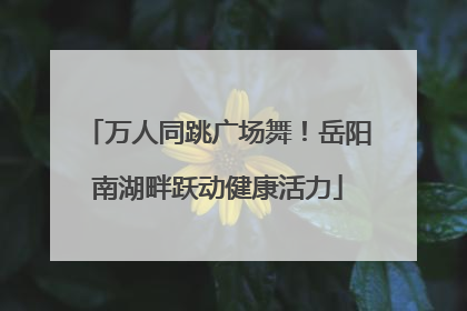 万人同跳广场舞！岳阳南湖畔跃动健康活力