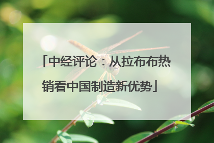 中经评论：从拉布布热销看中国制造新优势