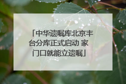中华遗嘱库北京丰台分库正式启动 家门口就能立遗嘱