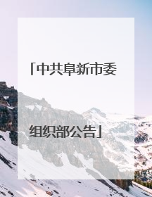 中共阜新市委组织部公告