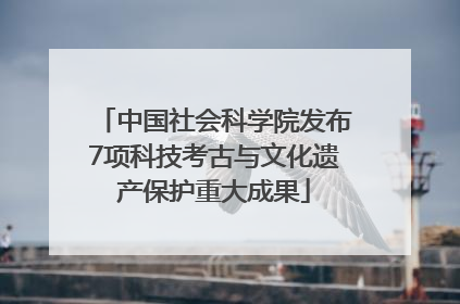 中国社会科学院发布7项科技考古与文化遗产保护重大成果