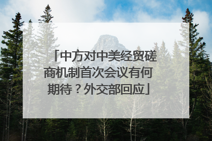 中方对中美经贸磋商机制首次会议有何期待？外交部回应