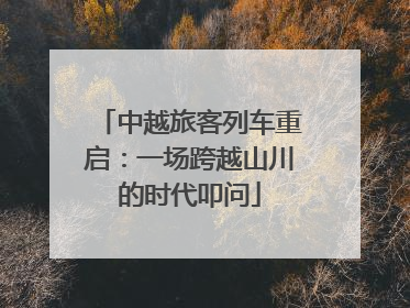 中越旅客列车重启：一场跨越山川的时代叩问