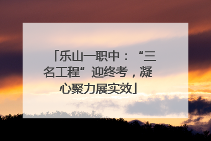 乐山一职中：“三名工程”迎终考，凝心聚力展实效