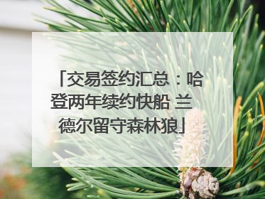 交易签约汇总：哈登两年续约快船 兰德尔留守森林狼