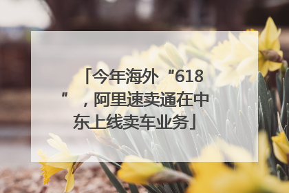 今年海外“618”，阿里速卖通在中东上线卖车业务